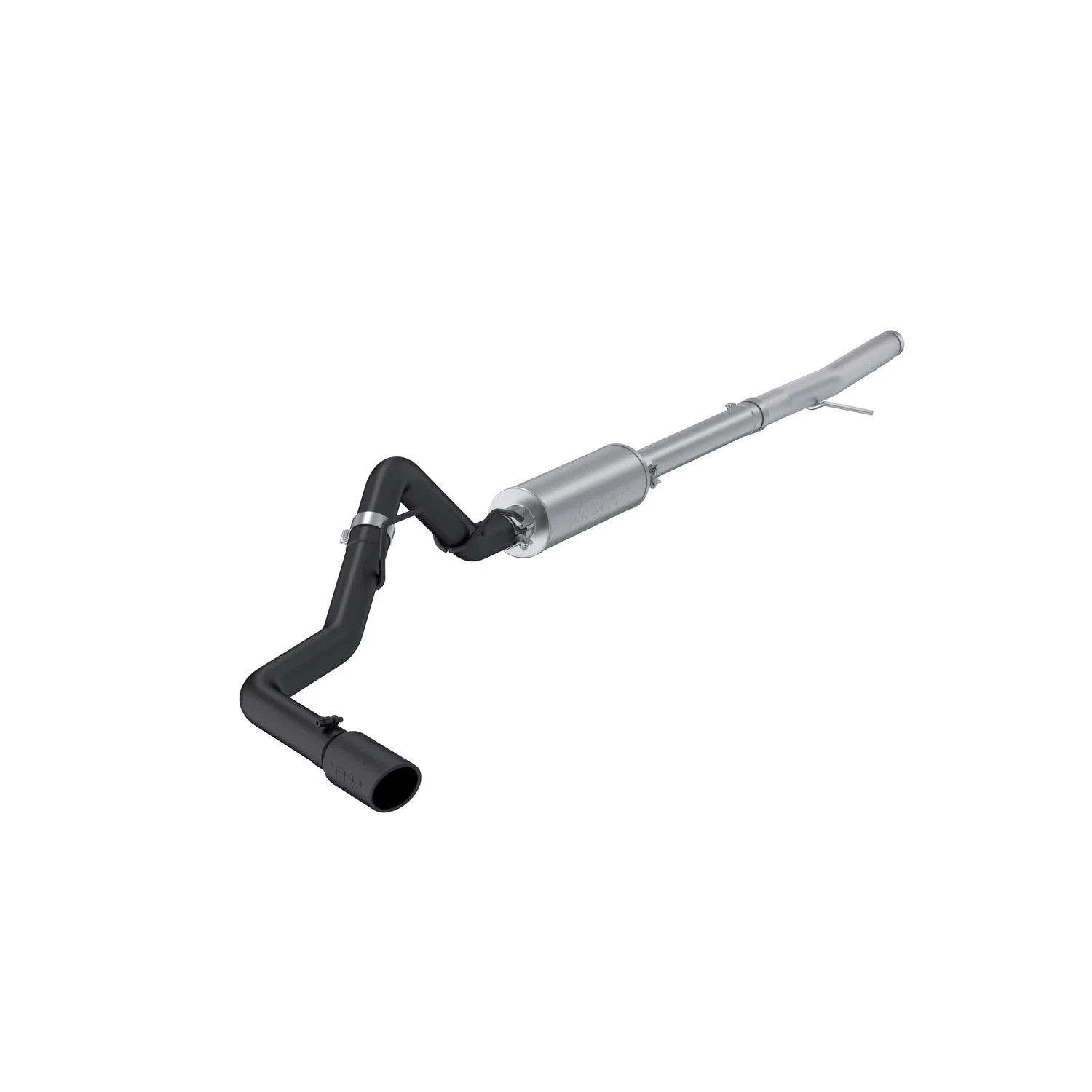Fits 2024 Ford Ranger Black-Coated Alum. Steel Single Side Outlet 3in Cat Back Exhaust
